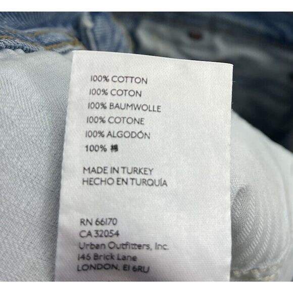 Free People We The Free Womens 25 Jeans Distressed Raw Hem Button Fly Blue Boho - Picture 11 of 11